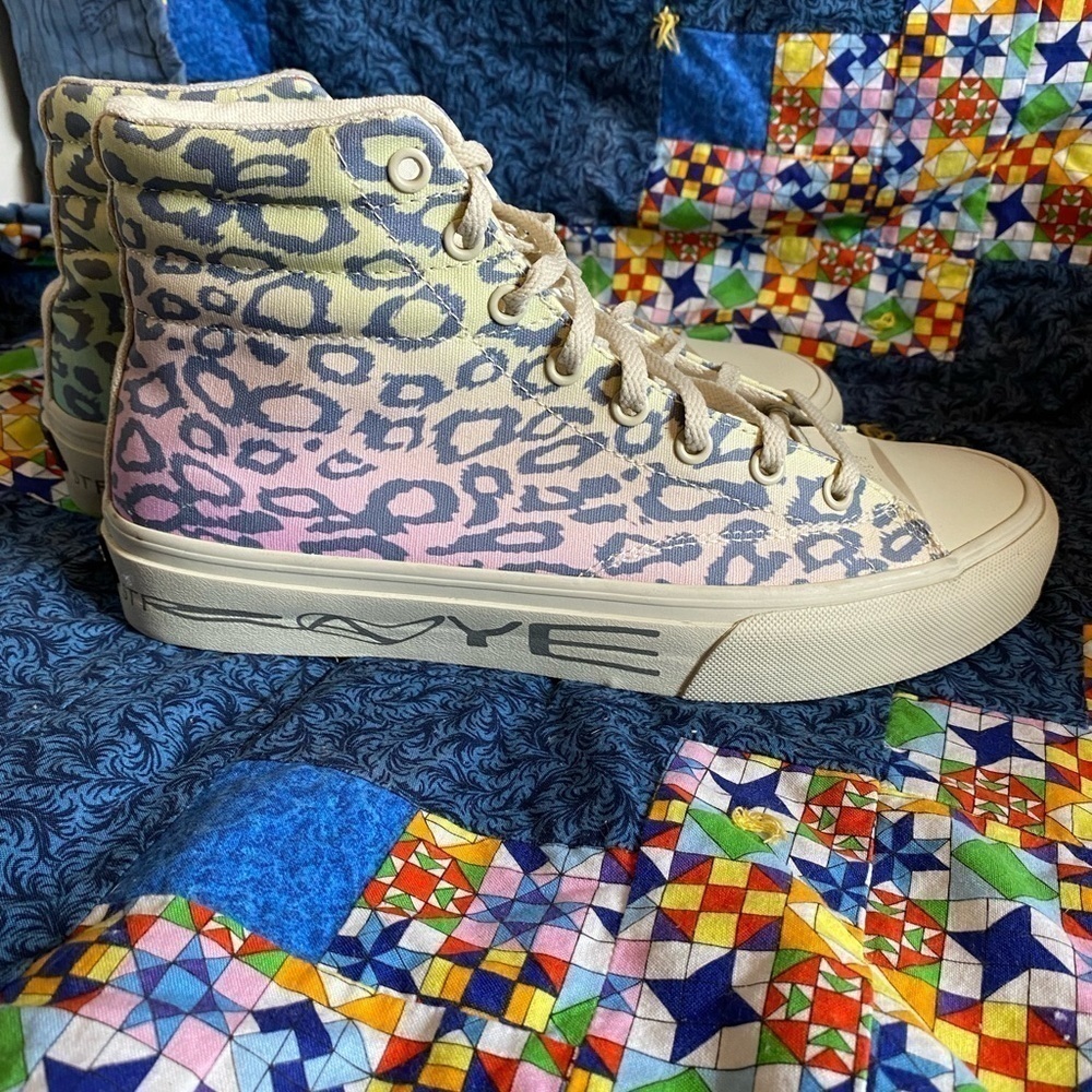 Straye pastel cheetah high tops mens 9 womens 10.5